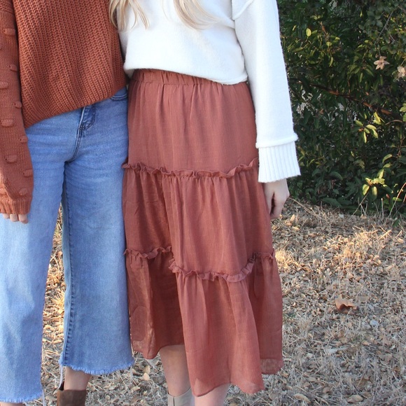 Dresses & Skirts - Ruffle Maxi Skirt BOHO